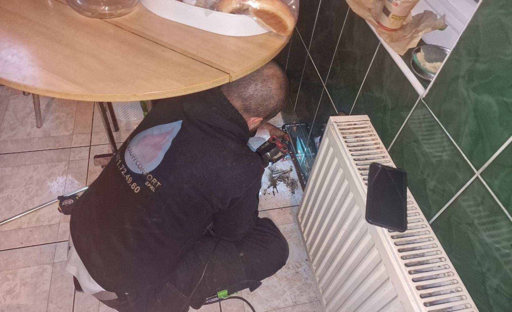 Installation radiateur chauffage central